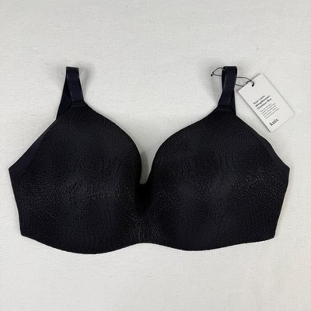 Knix Lace WingWoman Contour T Shirt Bra Womens Size 7++ Black Wireless Padded